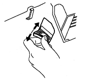 This is a picture of a hand, pulling a tab