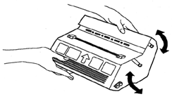 This is how to shake a printer cartridge; click on it if you don't believe me.